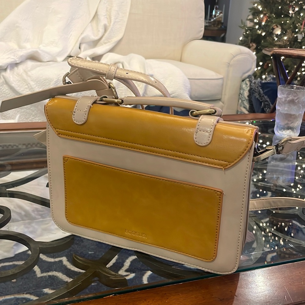 Yellow/Beige ECOSUSI Messenger Bag